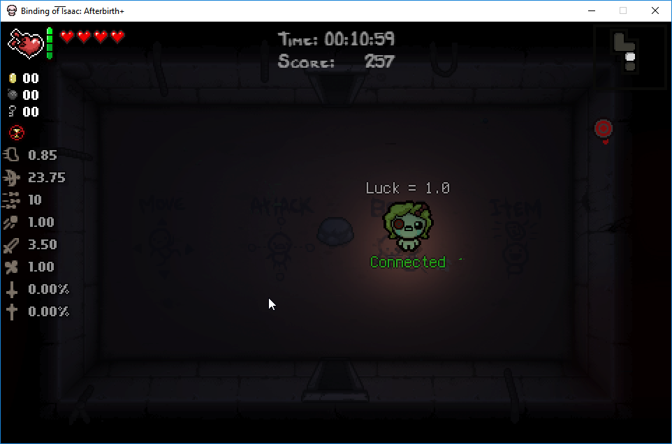 A screenshot of The Binding Of Isaac with some modded parts